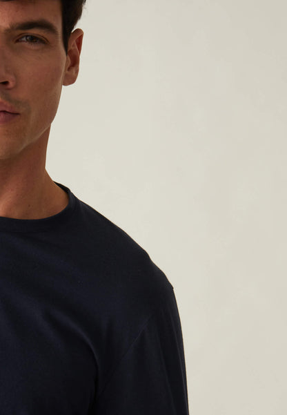 Long-sleeved cotton T-shirt - Jeannot Marine