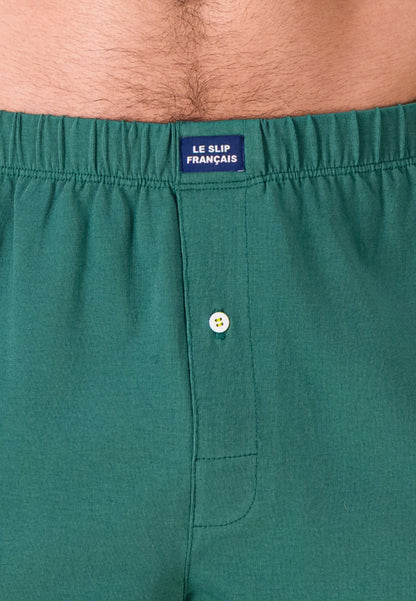 Caleçon vert en jersey de coton - Fredo Vert Forêt