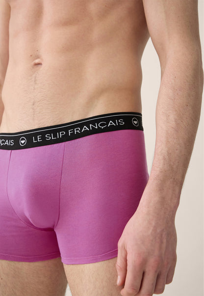 Pack of 3 cotton boxers - Fuchsia Black Boxers Fuchsia Dart