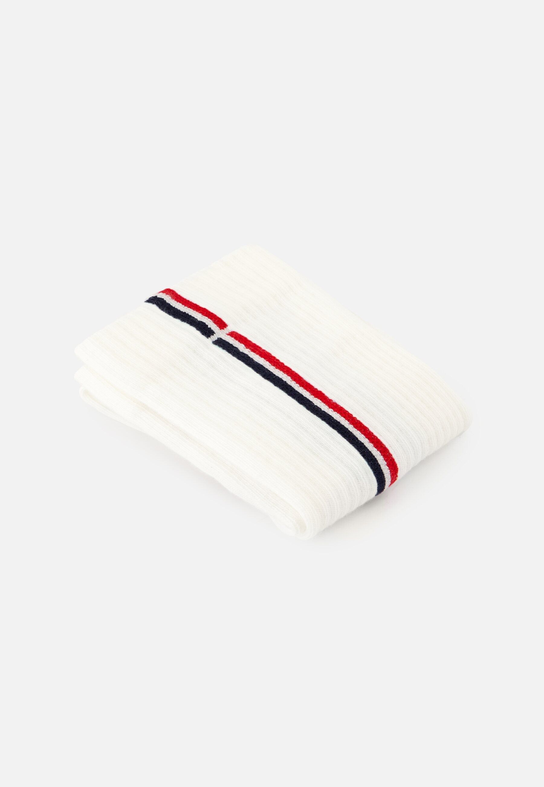 Chaussettes de sport mi-hautes rayées marine, blanc et rouge - Wilfried Lignes Marine Blanc Rouge