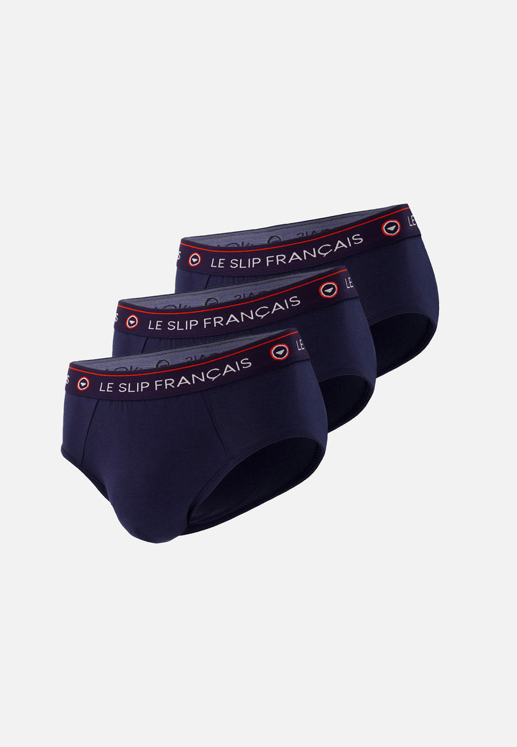 Pack Trio Slip Intrépide Marine - Le Slip Français - 1