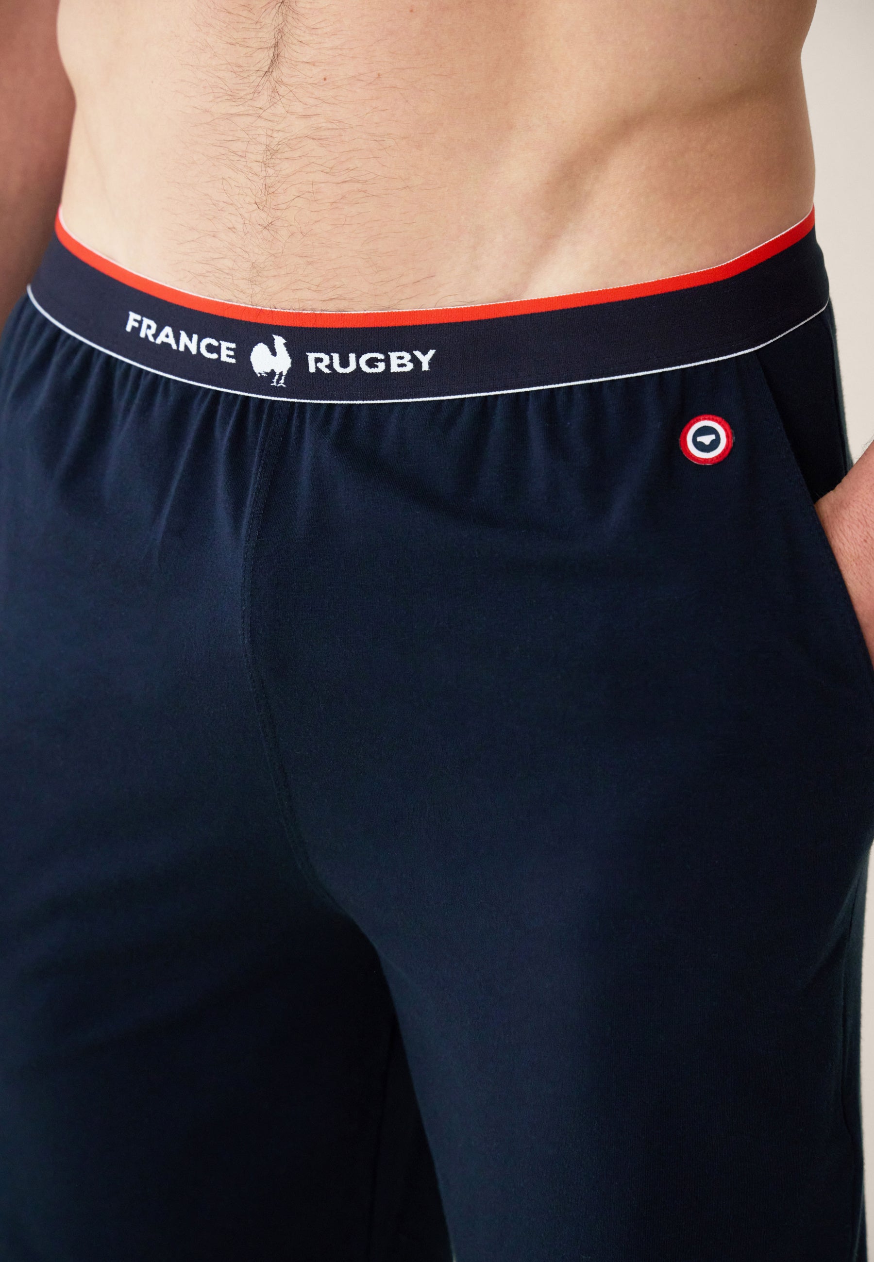 Bas de pyjama en coton - Toudou Marine XV France