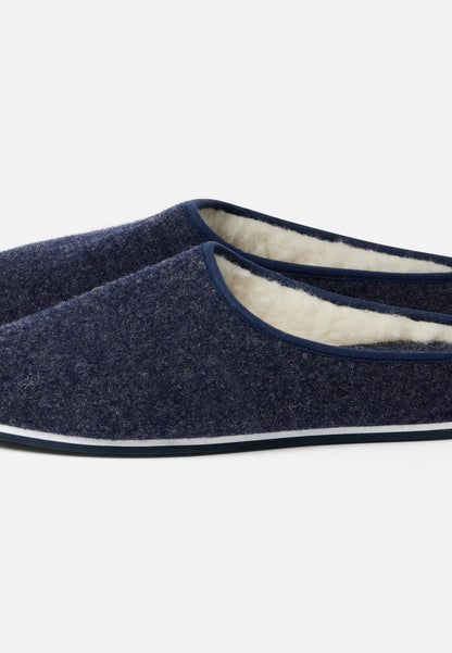 Chaussons d'intérieur en laine - Claude Marine