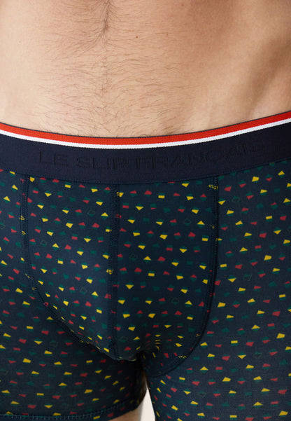 Lot de 3 boxers en coton - Boxers Vert Sapin Blanc