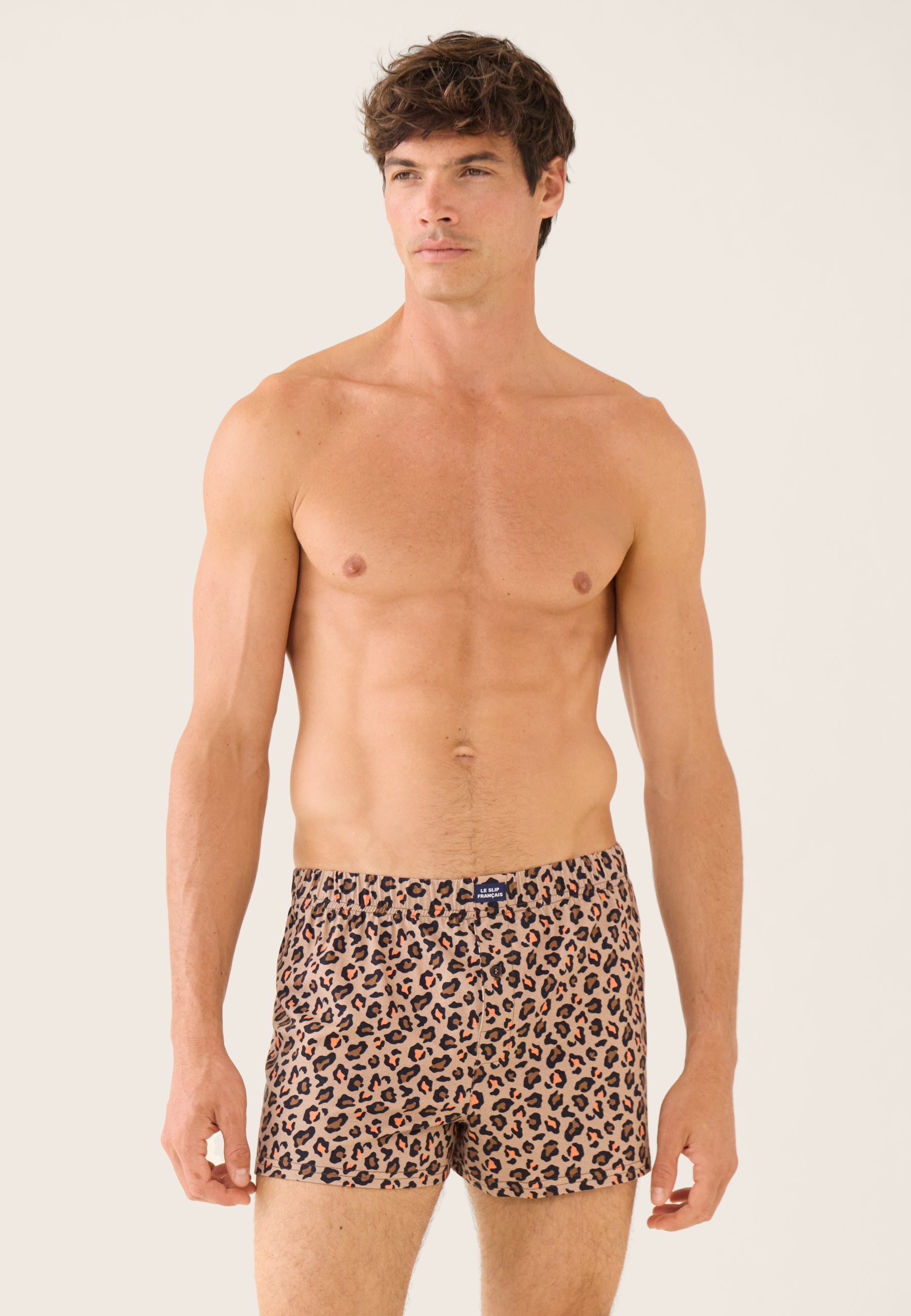 Caleçon à motif léopard en jersey de coton - Fredo Léopard