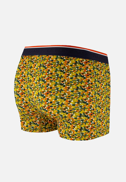 Yellow confetti-pattern cotton boxer shorts - Marius Confetti Yellow