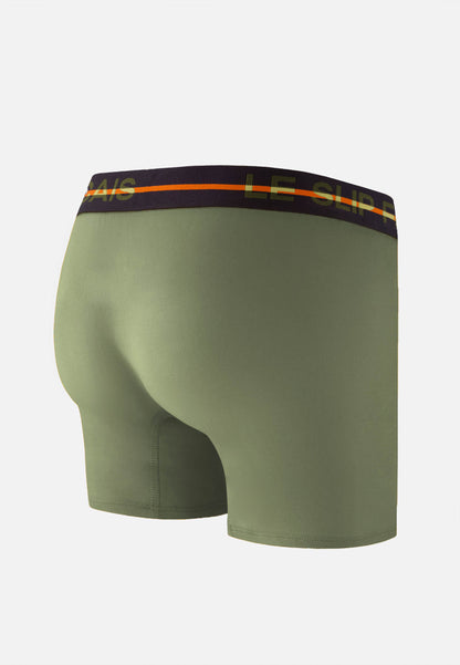 Boxer long vert en coton - Redoutable Long Kaki Veronese