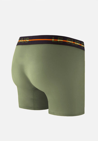 Boxer long vert en coton - Redoutable Long Kaki Veronese