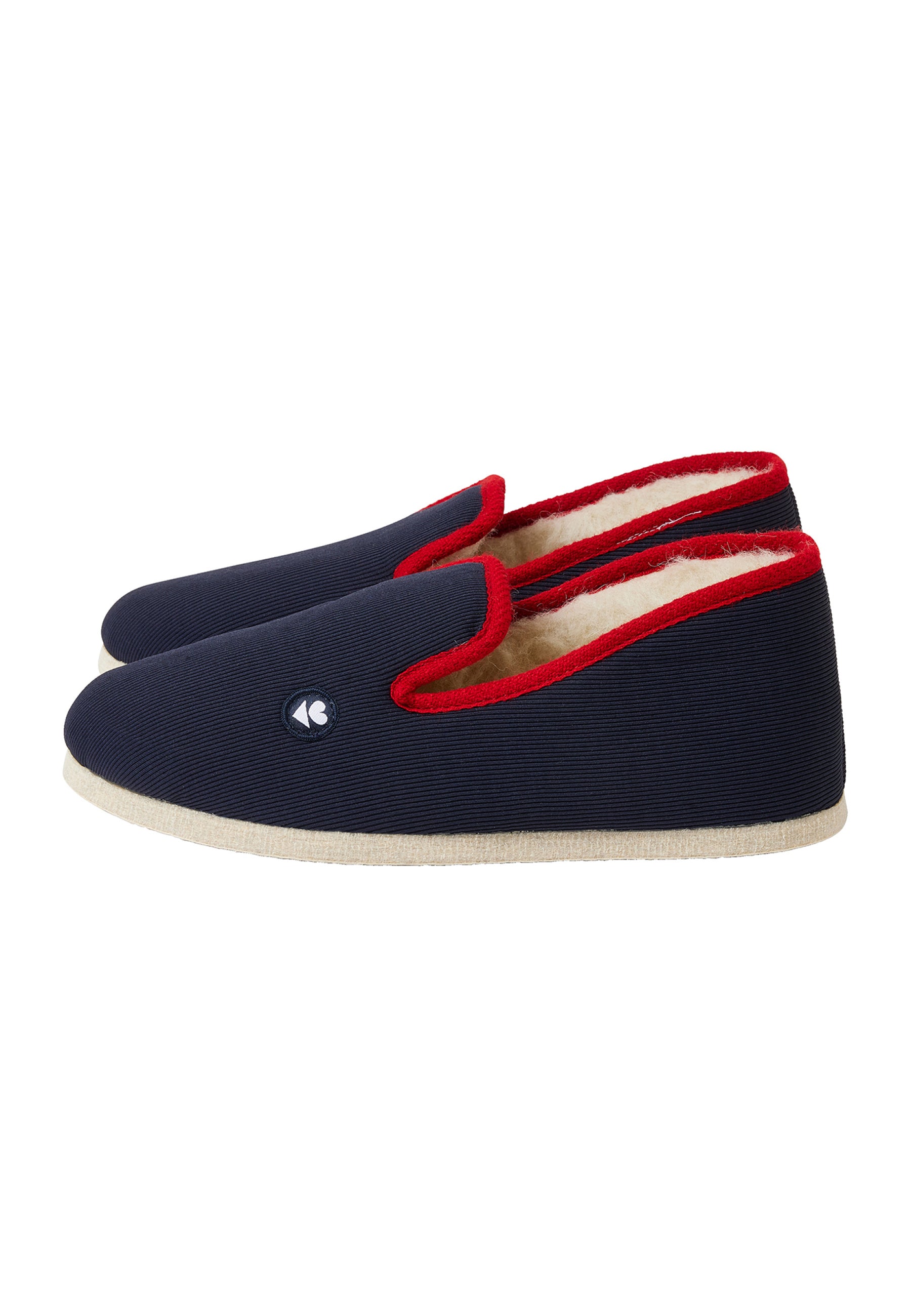Chaussons d'intérieur en laine - Pantoufles Marine