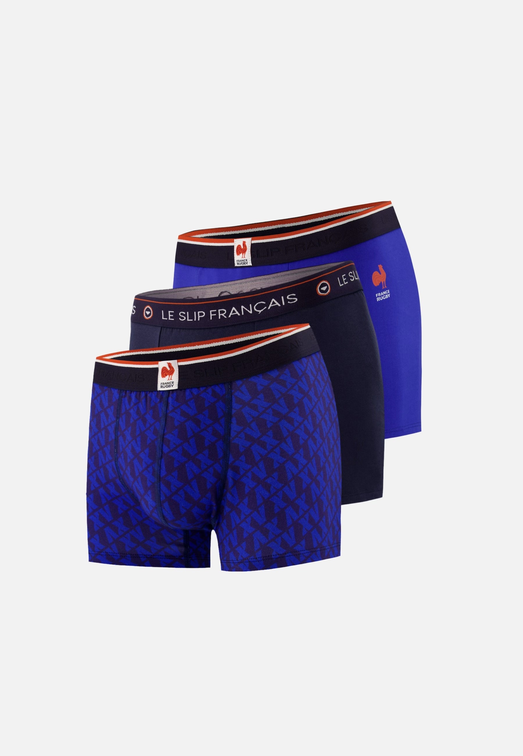 Lot de 3 boxers en coton - Boxers XV De France Marine Marine Indigo France