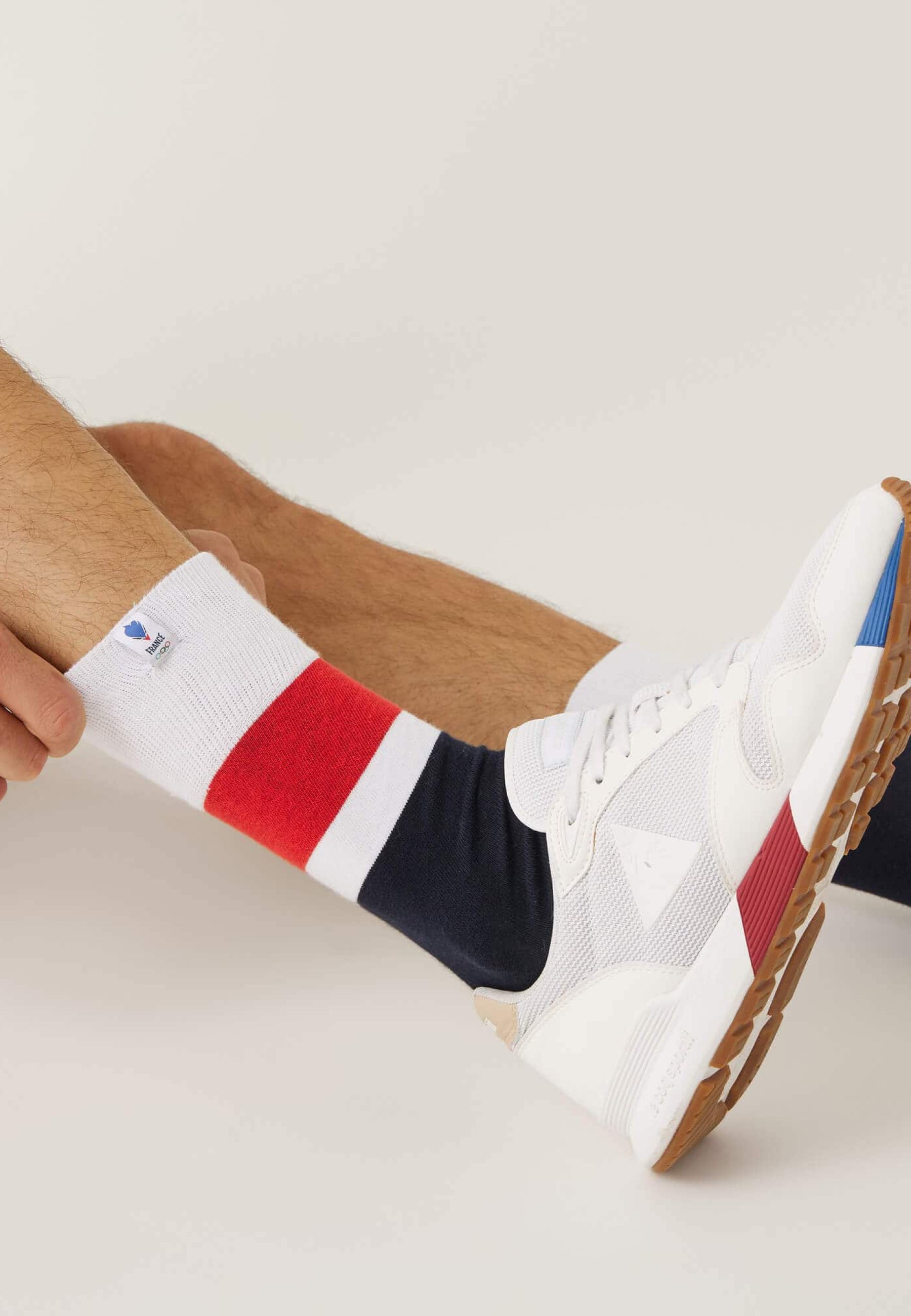 Unisex cotton mid-calf socks - Lucas Marine French Team