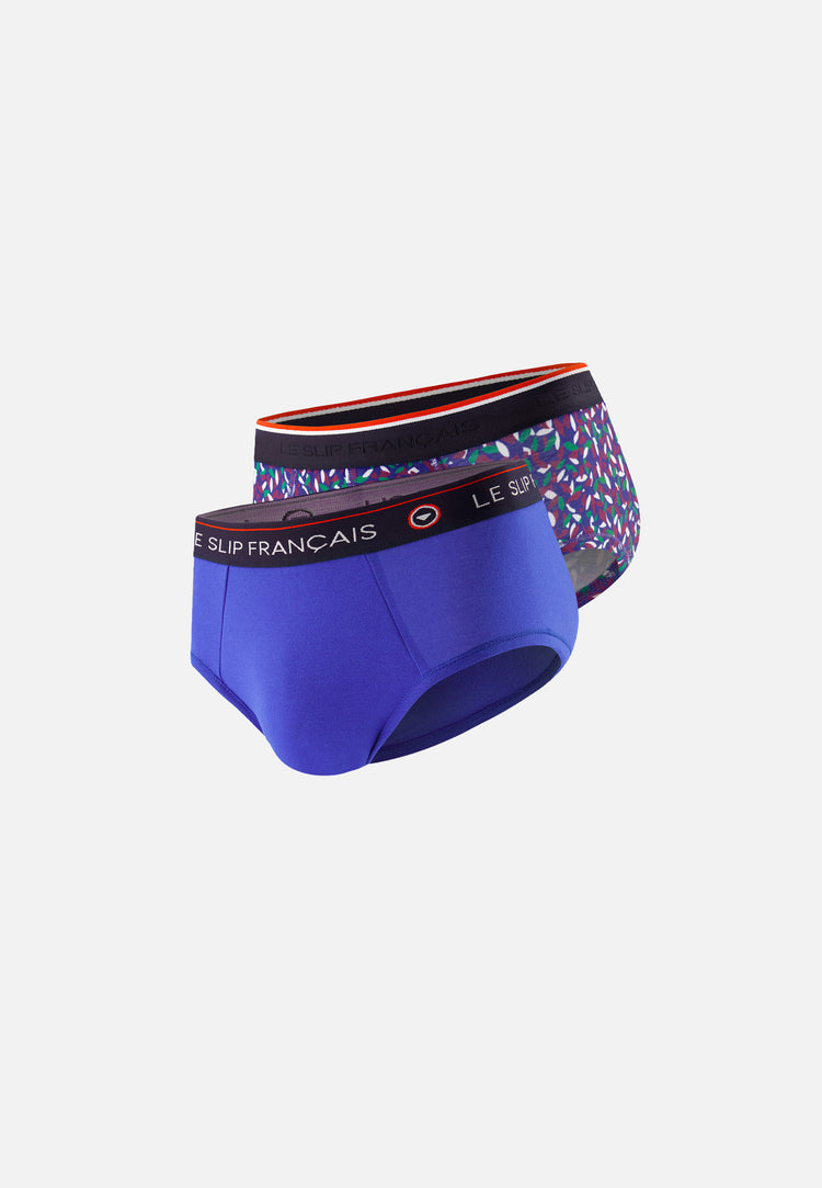 Lot de 2 slips en coton - Slips Eblouissant Gavotte Purple - Le Slip Français - 1