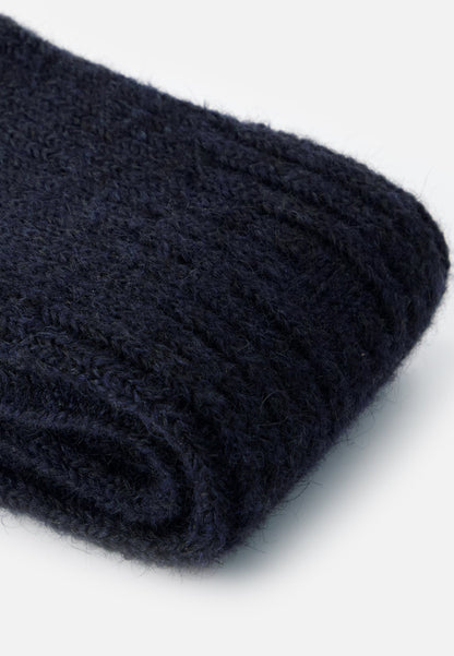 Chaussettes mi-hautes bleu marine en mohair - Andy Marine