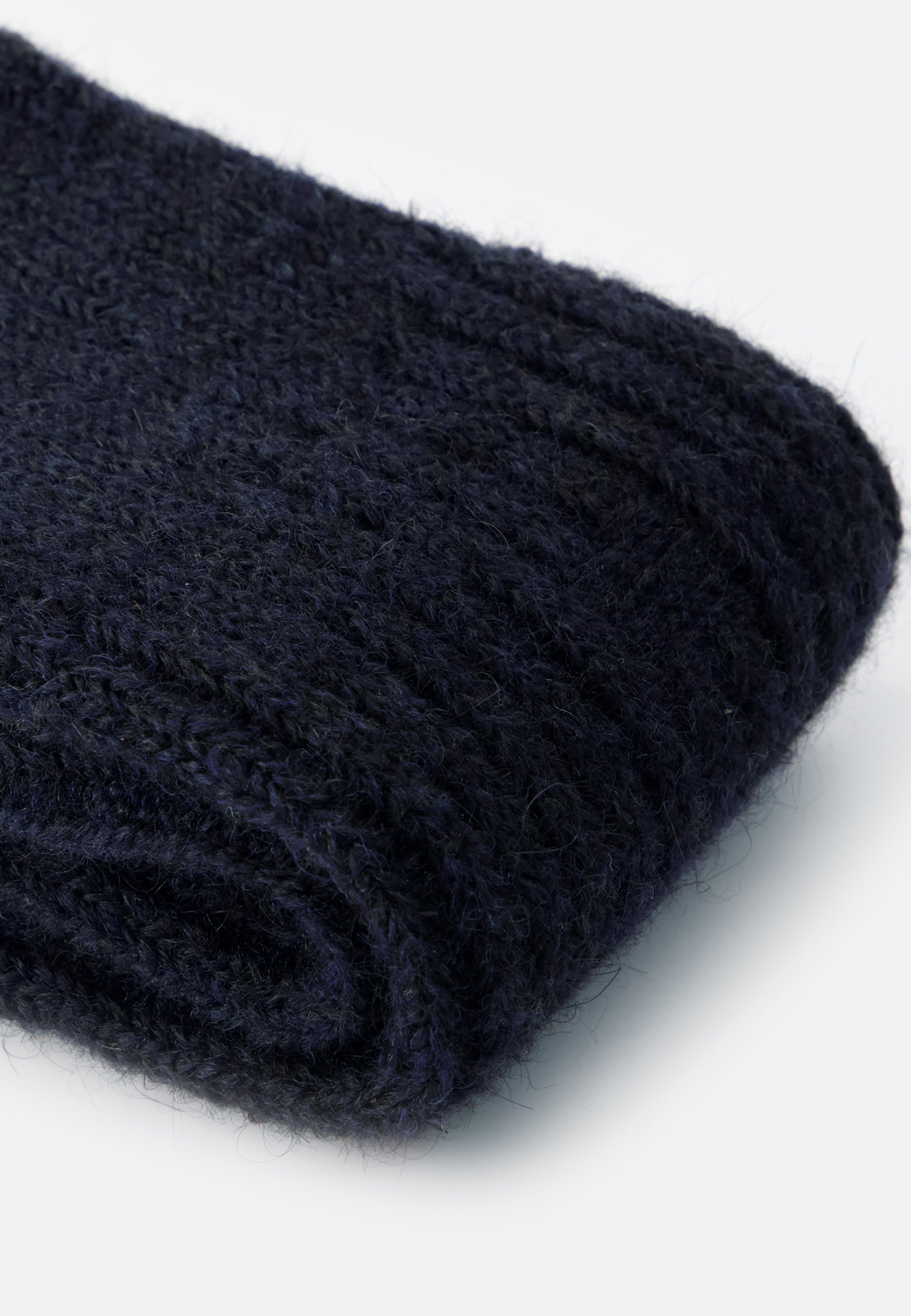 Navy blue mid-calf socks in Scottish yarn - Pair of Navy Mid-Calf Socks in Scottish Yarn