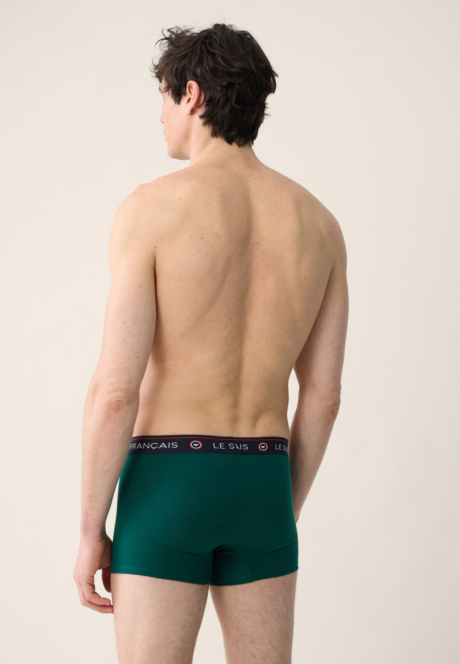 Boxer vert foncé en coton - Redoutable Vert Sapin