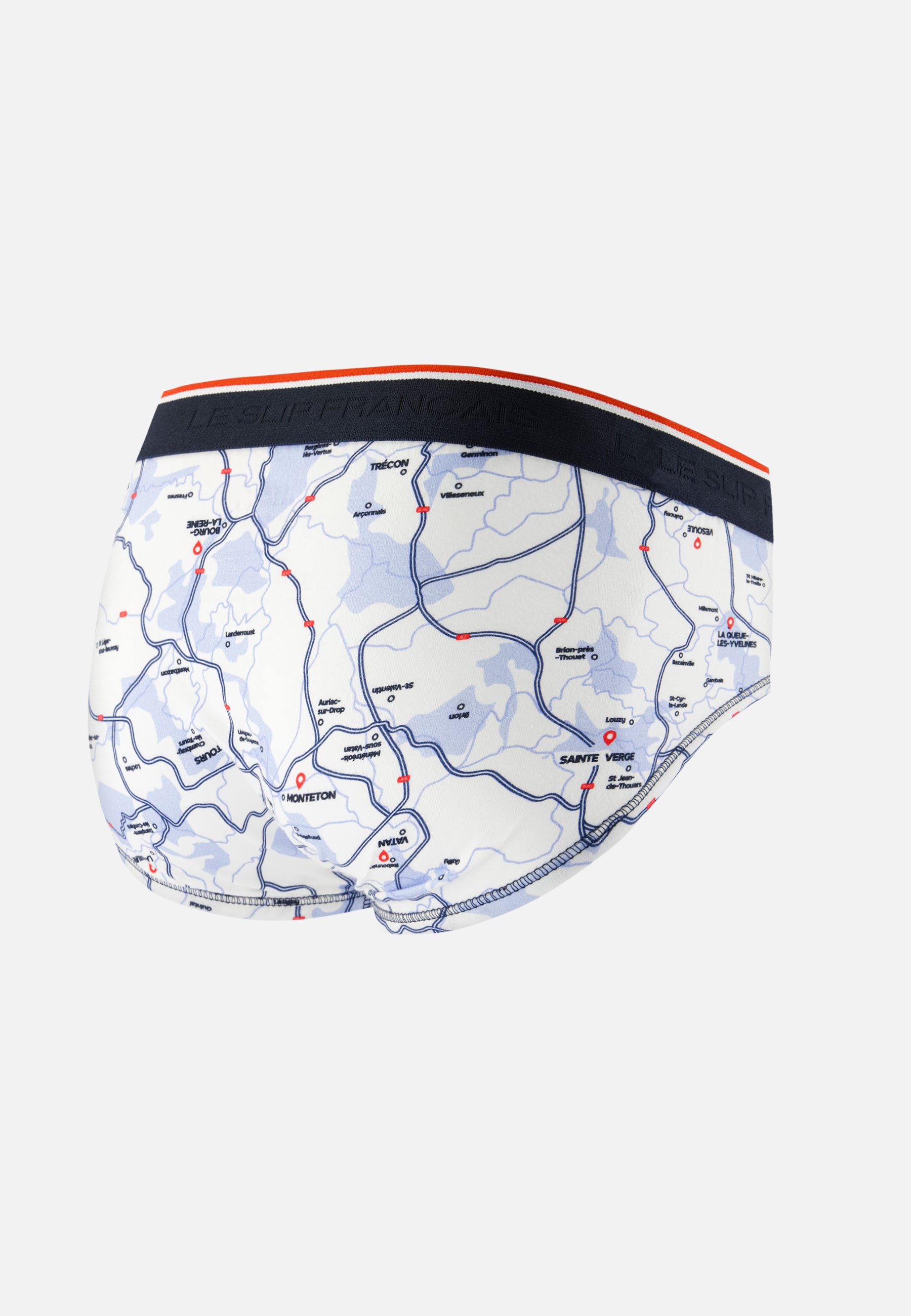 French pattern white cotton briefs - Terrible France in briefs