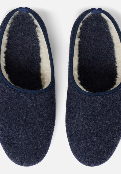 Chaussons d'intérieur en laine - Claude Marine