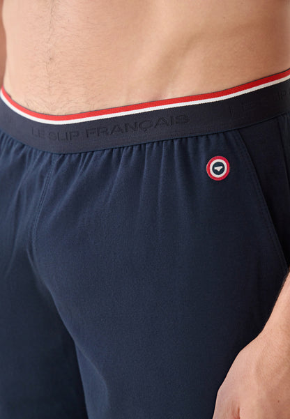 Bas de pyjama court bleu en coton - Zouzou Marine