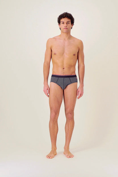 Blue striped cotton briefs - Terrible Chevron
