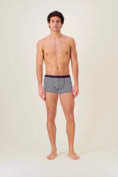 Boxer marinière bleu en coton - Marius Mariniere Lsf Bleu