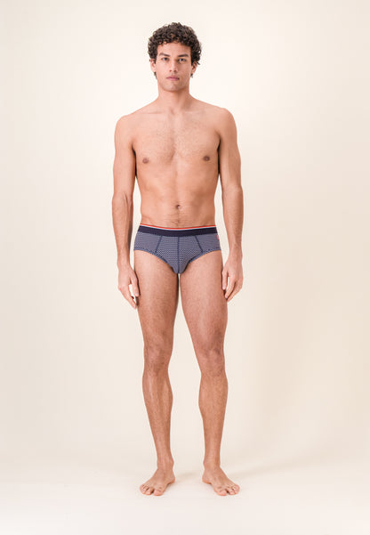 Slip marinière bleu en coton - Terrible Chevron