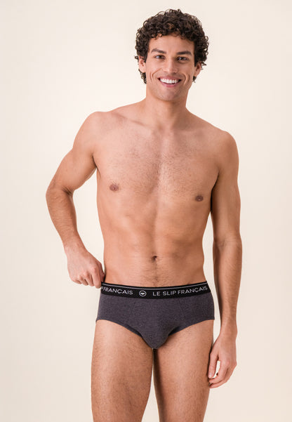 Slip gris en coton - Intrépide Gris Anthracite