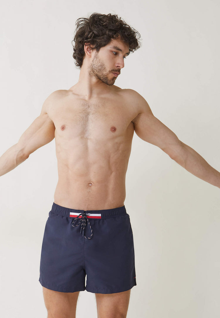 Short swim shorts with elasticated waistband - Le Slip Français - 1