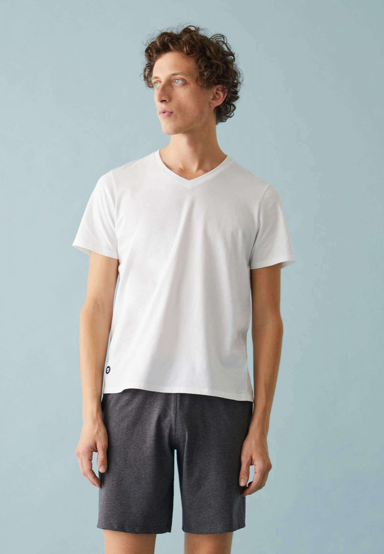 Organic cotton V-neck T-shirt - Le Slip Français - 3