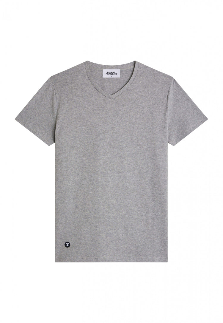 Cotton V-neck T-shirt - Le Slip Français - 7