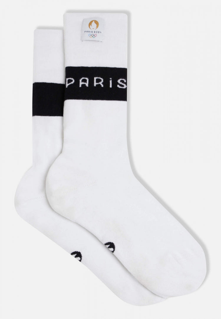 Chaussettes mi-hautes en coton - Lucas blanches Paris 2024 - Le slip  français 🇫🇷