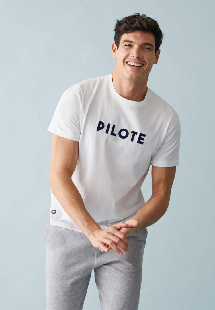 Round-neck organic cotton T-shirt - Le Slip Français - 1